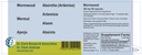 Wormwood, 365 mg 100 capsules