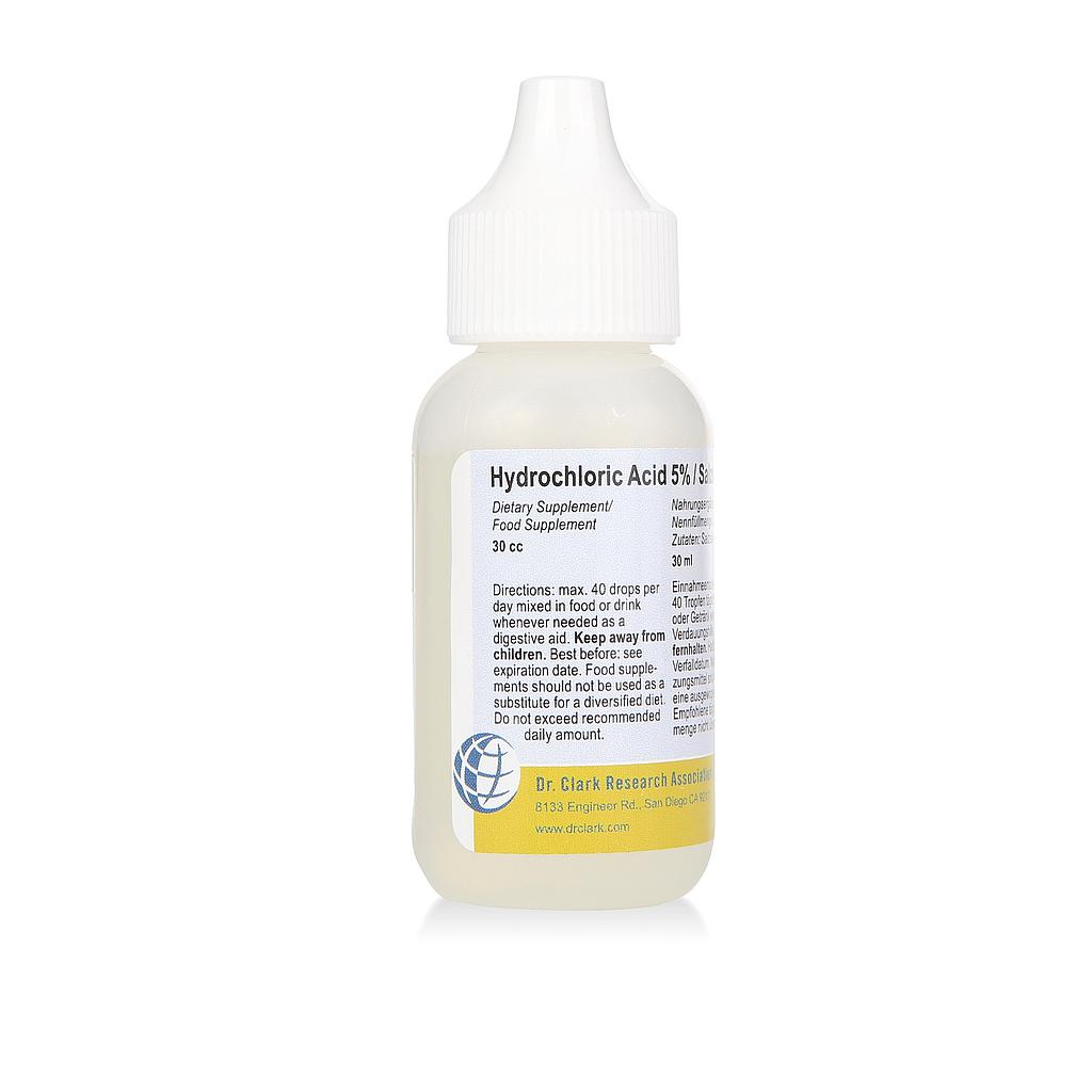 Hydrochloric acid 5%, 1 oz (30 ml)