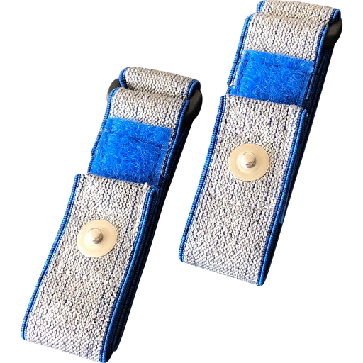 [WRIST_BANDS_BLUE] Bracelets Conductrices pour le Zappeur, paire 